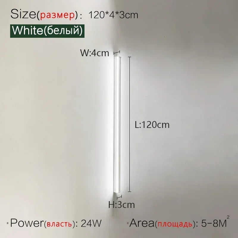 Afralia™ Modern Long Wall Lamp for Living Room Staircase Bedroom Bedside Light