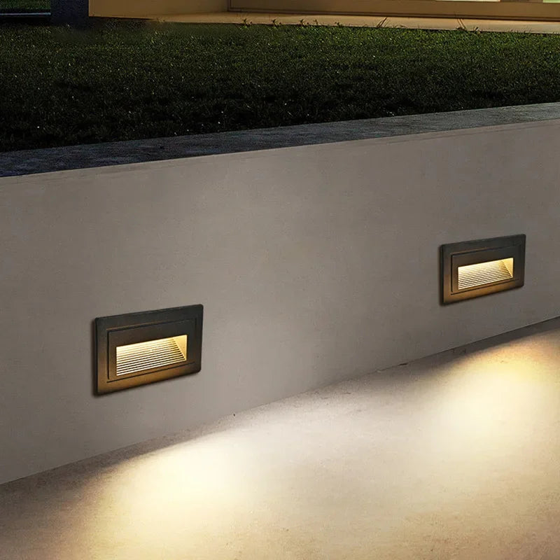 Afralia™ LED Embedded Wall Light for Outdoor Step&Stair, IP65 Waterproof Recessed Wall Lamp