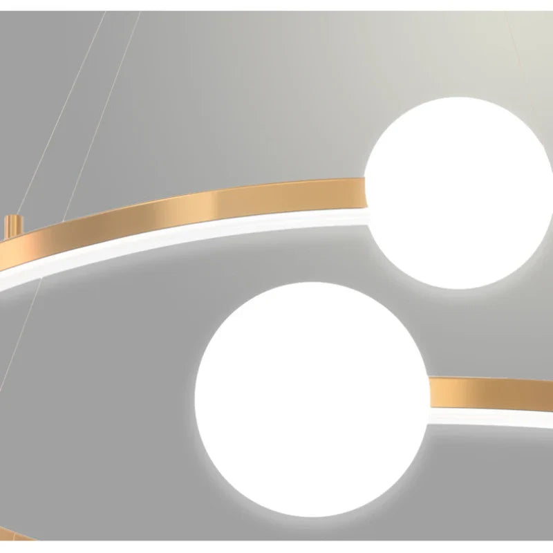 Afralia™ Nordic Ring Chandelier: Bubble LED Pendant Light for Living Room & Bedroom