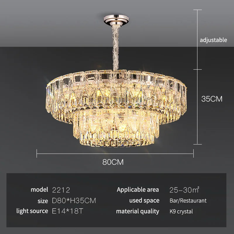 Afralia™ Crystal Ring Chandelier: 2024 Luxury Bedroom Dining Room Lighting
