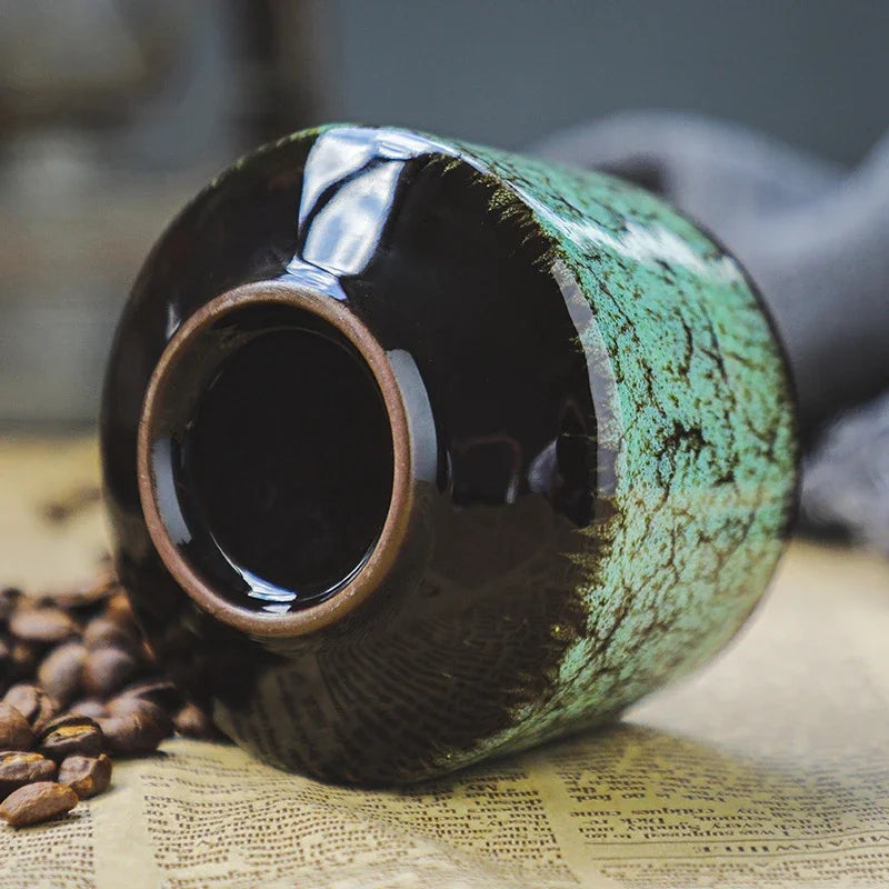 Afralia™ Ceramic Tea Mug Porcelain Pottery Cup 170ml - Kiln Changing Design - Wholesale