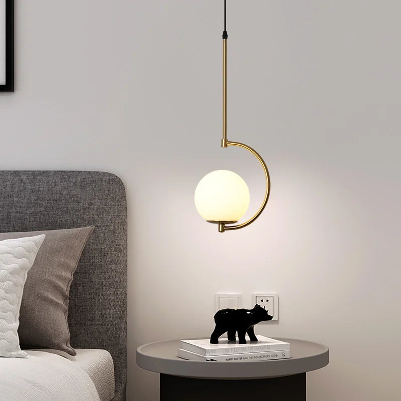 Afralia™ Glass Ball Chandelier Pendant Light for Kitchen Dining Room Bedroom