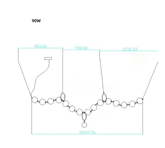 Afralia™ Brass Artistic Necklace Chandelier Lighting for Living Room