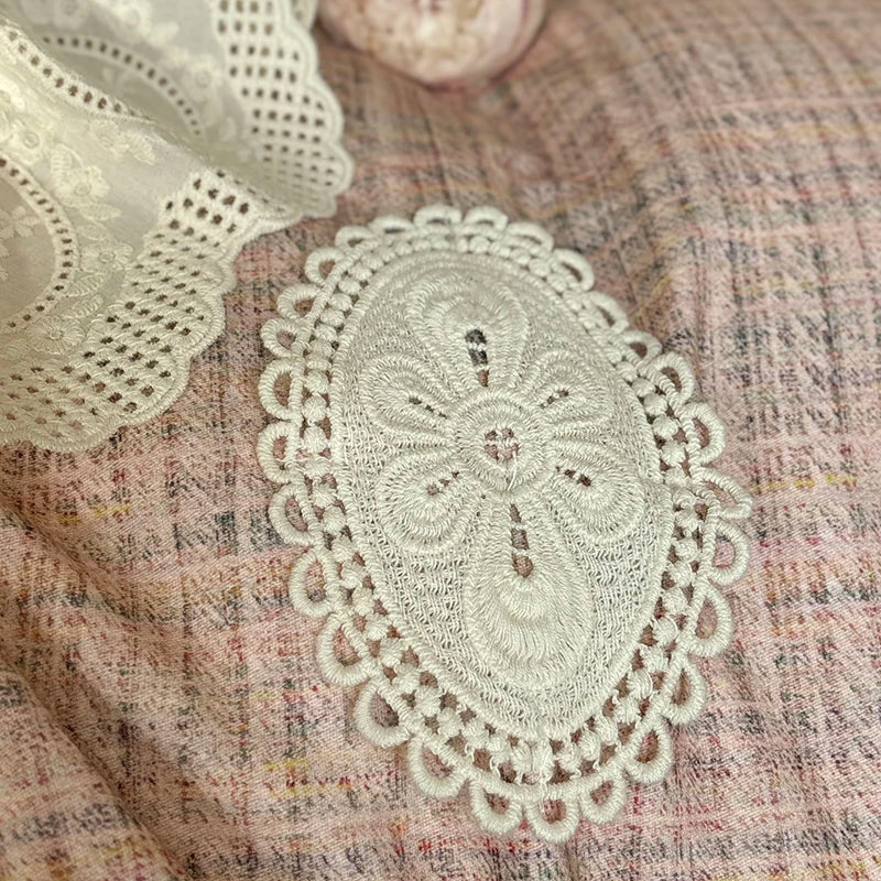 Afralia™ French Lace Ruffles Lattice Bedding Set 1000TC Egyptian Cotton Duvet Cover Sheets Pillows