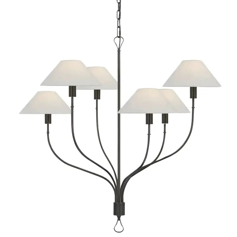 Afralia™ Minimalist LED Pendant Light for Office Entrance with Retractable Wrought Iron Design