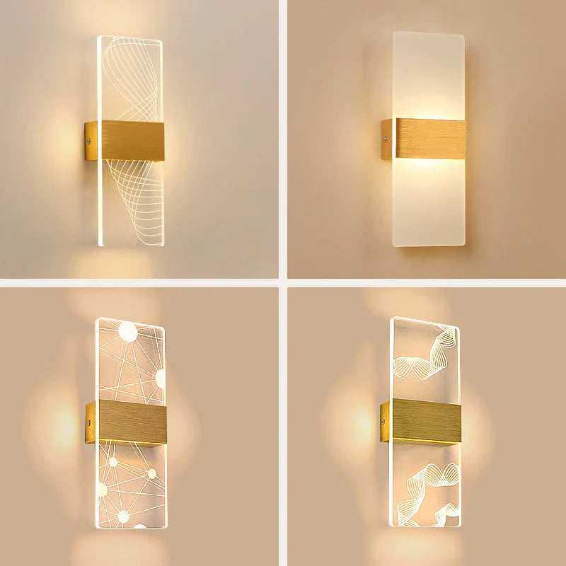 Afralia™ Acrylic Touch Sensor LED Wall Lamp, Modern Sconces, 6W Indoor Lighting for Home Decor