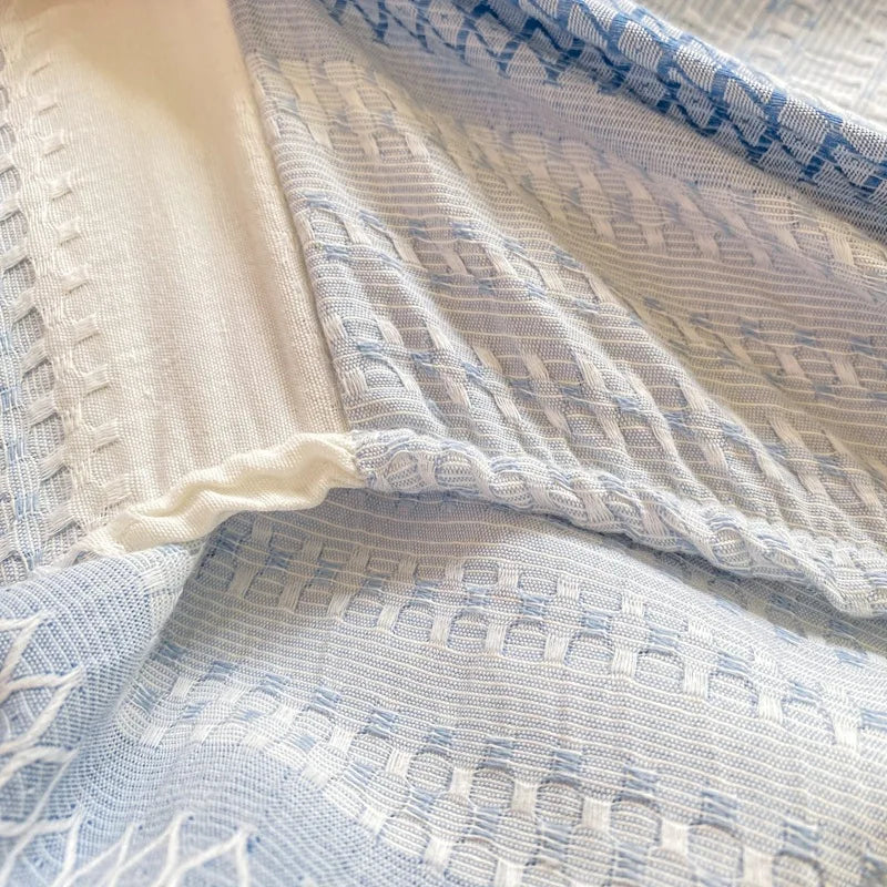 Afralia™ Cotton Jacquard Fitted Sheet Set with 2 Pillowcases, Dustproof & Anti-Slip