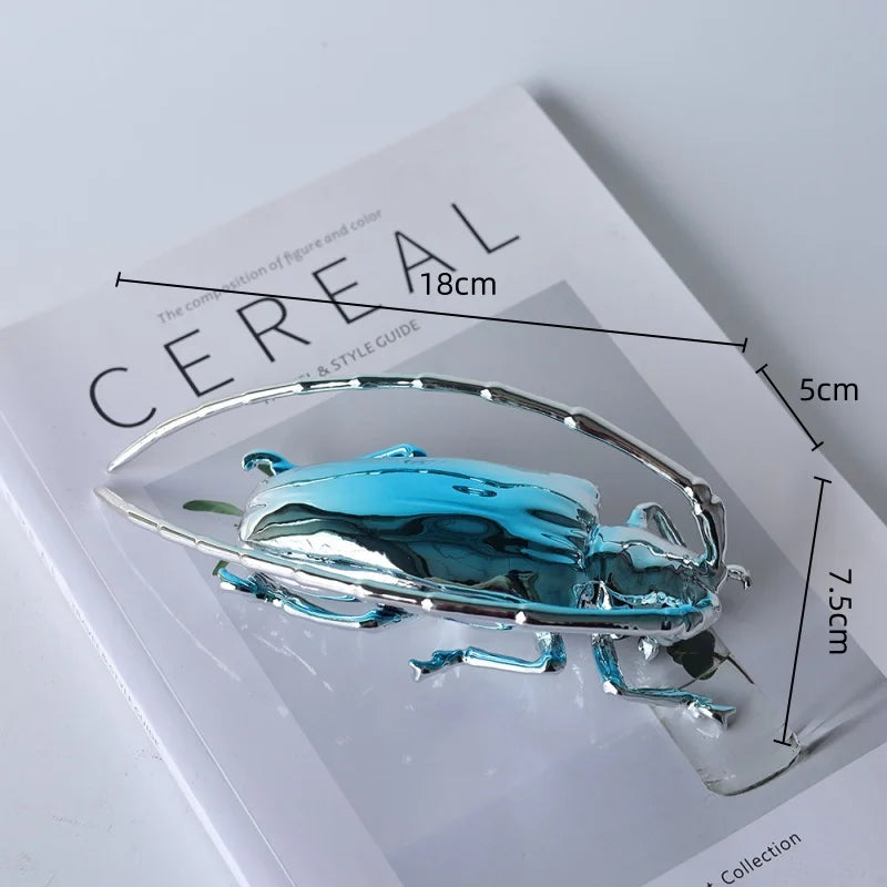 Afralia™ Metal Insect Sculpture Figurine Home Decor Accessory