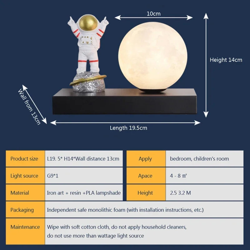 Afralia™ Modern Resin Astronaut Wall Lights: Nordic Style LED Wall Lamp