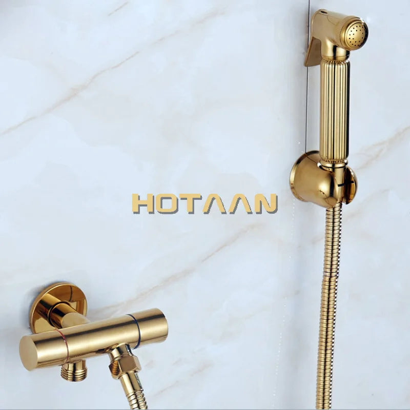 Afralia™ Copper Bidet Sprayer Set for Bathroom Hygiene