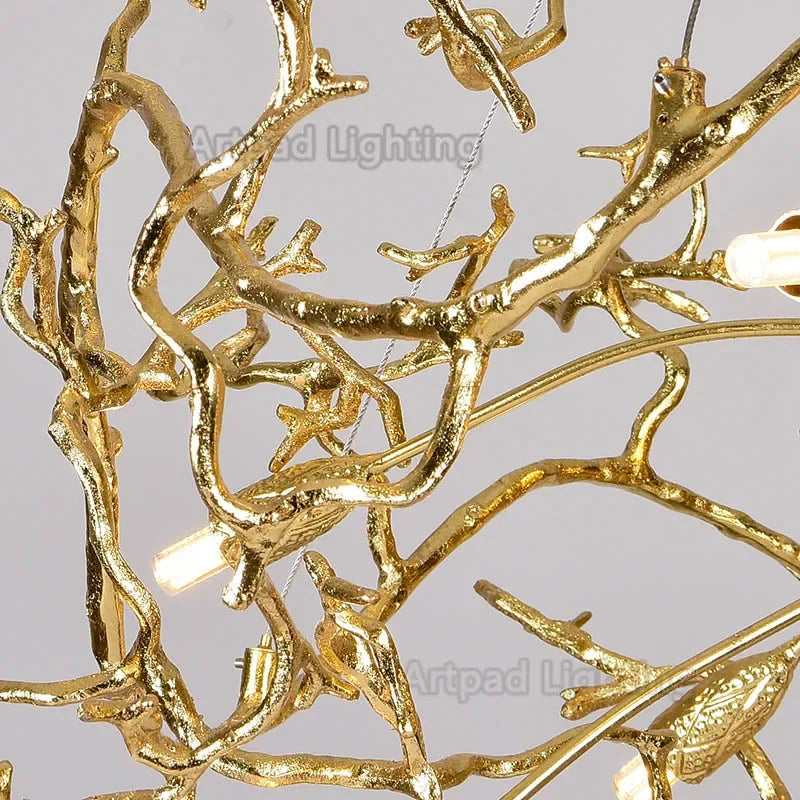 Afralia™ Crystal LED Chandelier: Luxe Gold Lighting Fixture for Living Room & Kitchen