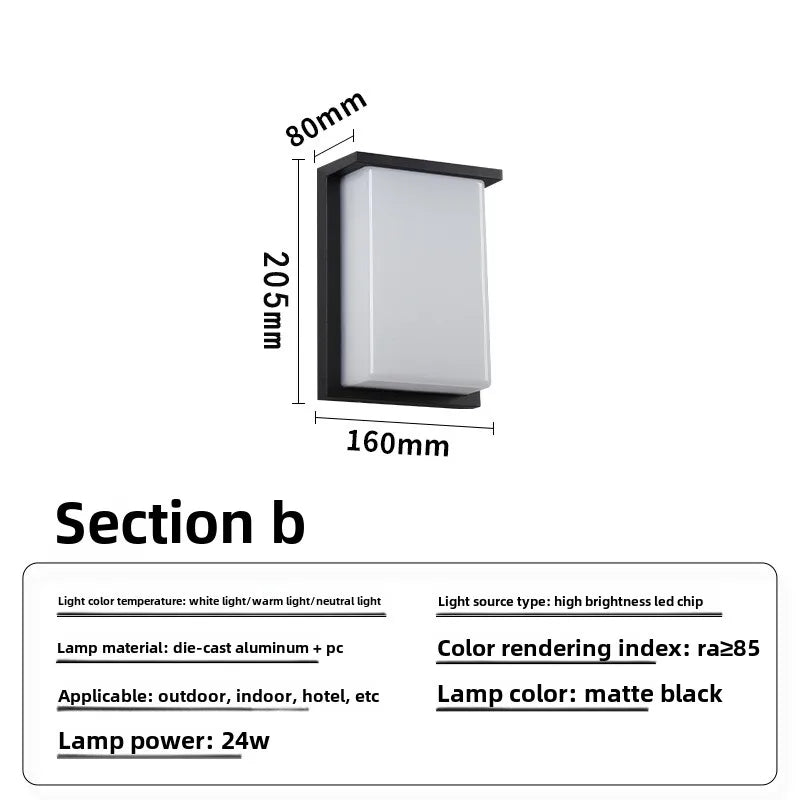 Afralia™ Outdoor Wall Light: Ultra-Bright LED, Waterproof Design for Porch, Balcony, Patio