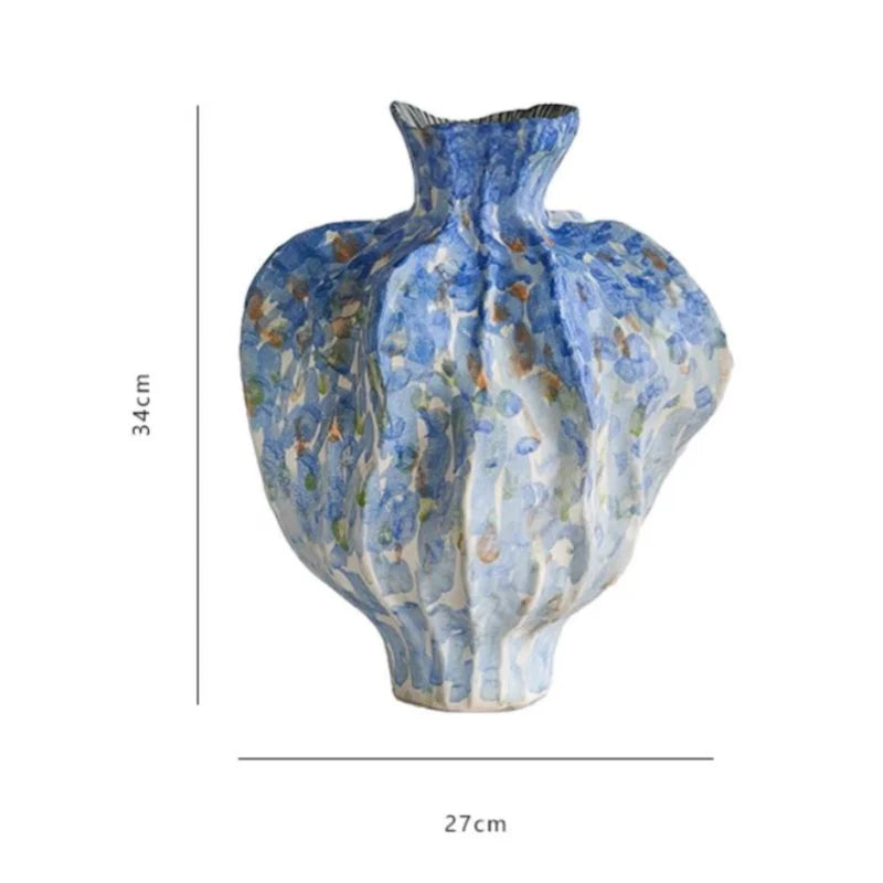 Afralia™ Irregular Porcelain Tulip Vase for Stylish Flower Arrangements