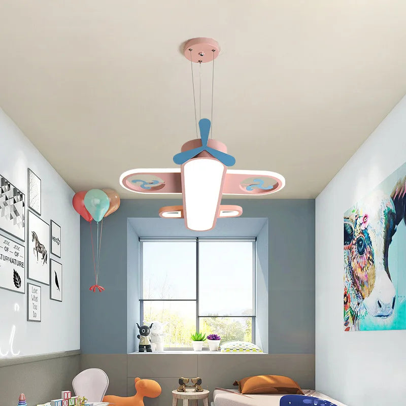 Afralia™ Nordic Children's LED Chandelier for Bedroom and Living Room