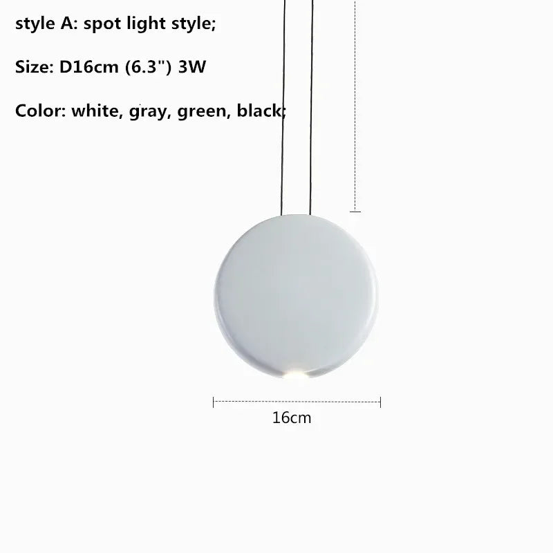 Afralia™ Nordic Bar Modern LED Pendant Light Resin Lustre Dining Room Hanging Lamp