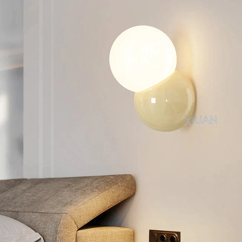 Afralia™ Nordic Wall Lamps Cream White Yellow Bedroom Living Room Hallway Hotel Lighting