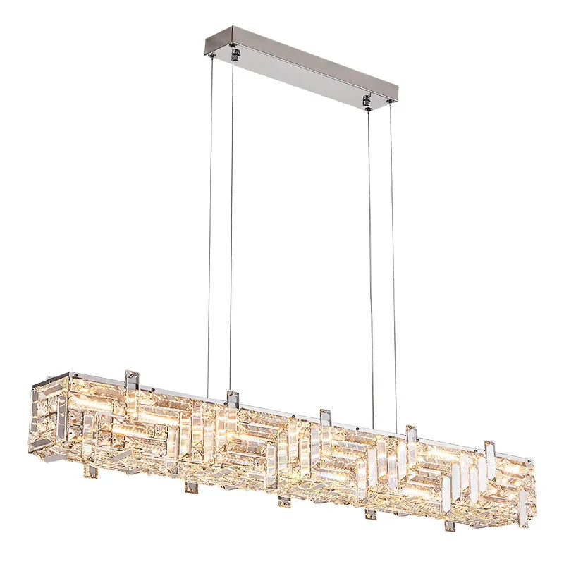 Afralia™ Crystal Chandelier Silver Modern Ceiling Light for Living Room Luxe Lamp