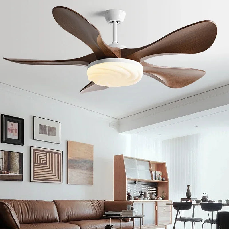 Afralia™ 58" Modern LED Ceiling Fan Light Strong Winds for Living Room & Restaurant