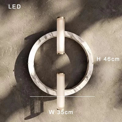 Afralia™ Green Black Marble Wall Lamp for Home and Cafe Decoration