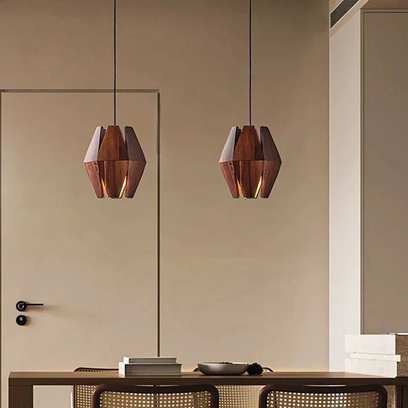 Afralia™ Japanese Style Wood Pendant Lamps: Timeless Elegance for Your Living Space