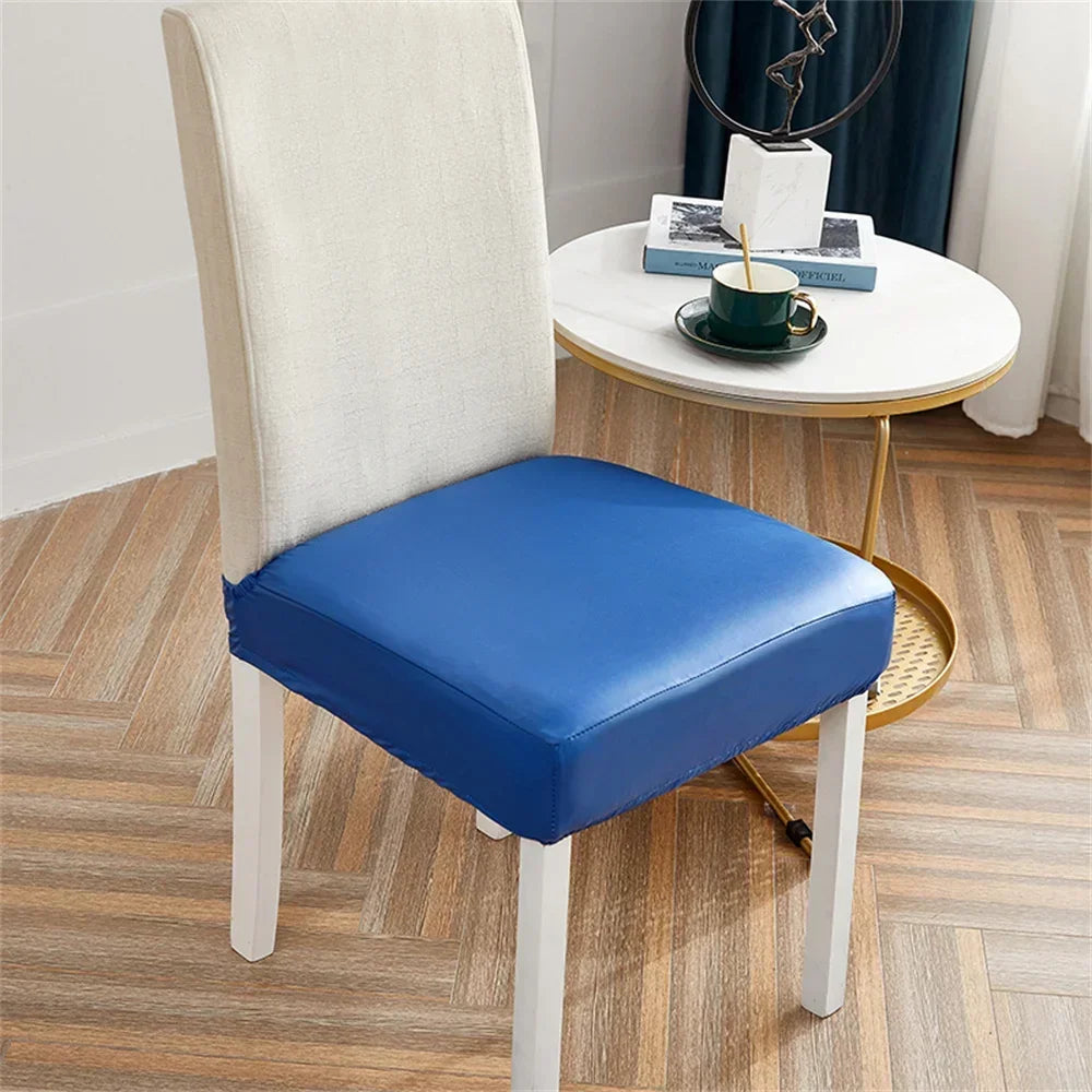Afralia™ PU Leather Elastic Chair Cover Slipcovers Waterproof Removable Upholstered Covers