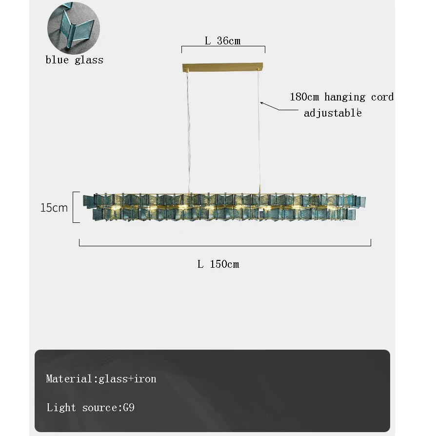 Afralia™ Blue Butterfly Glass LED Chandelier - Dimmable Indoor Decor Lamp