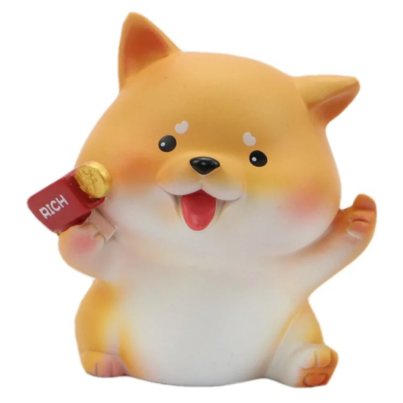 Afralia™ Shiba Inu Doll Mini Dog Decoration Cute Pet Creative Gift Ornament