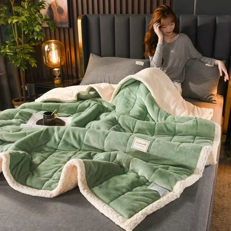 Afralia™ Milk Fleece Weighted Blanket - European Beibei Velvet Throw Blanket