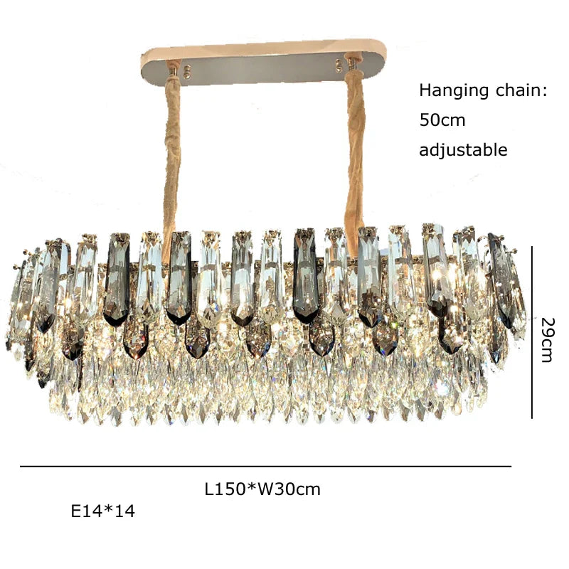 Afralia™ Crystal Modern Pendant Light: Luxury Indoor Fixture for Home Decor