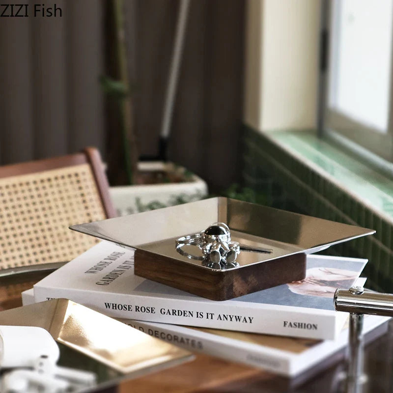 Afralia Acacia Wooden Fruit Bowl Tray for Living Room Coffee Table Décor