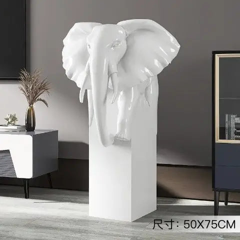 Afralia™ Elephant Ornaments: Light Luxury Living Room Decor for Home & Office