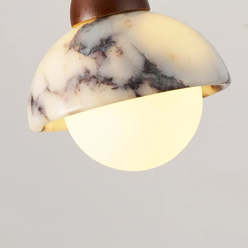 Afralia™ Glass Ball LED Pendant Light for Bedroom Dining Room Kitchen - Vintage Hanging Fixture