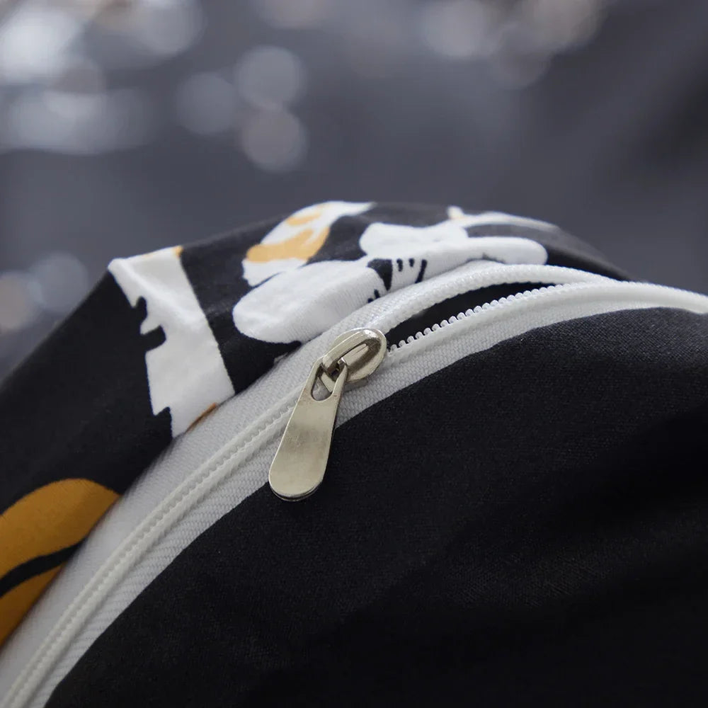 Afralia™ Plum Blossom Double Duvet Set: Soft Skin-Friendly Quilt Cover & Pillowcase