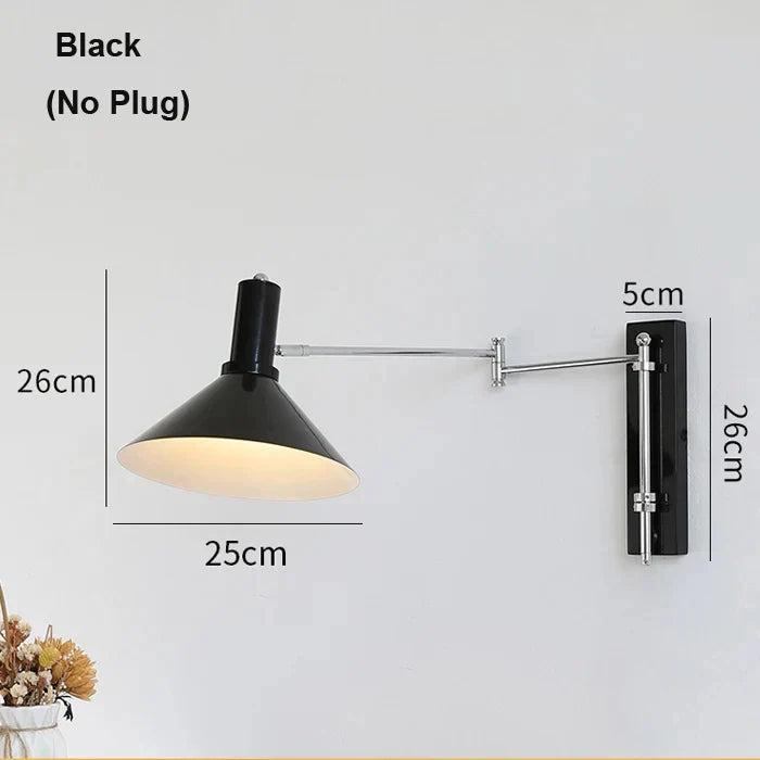 Afralia™ Rocker Foldable LED Wall Light for Bedroom Reading