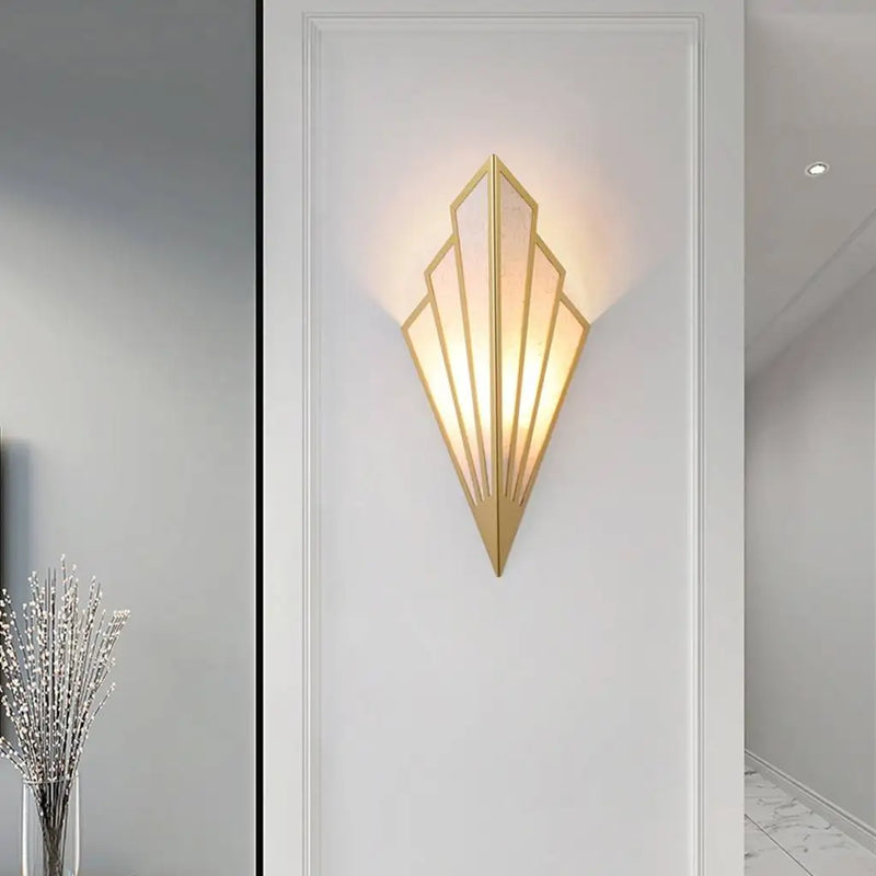 Afralia™ LED Fan-Shaped Indoor Wall Lamp for Corridor Aisle Staircase Bedroom Lighting