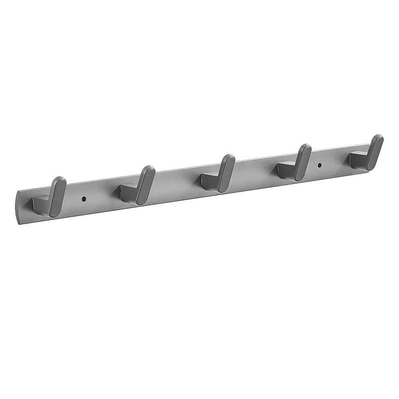 Afralia™ Aluminum Alloy Towel Hooks Wall Mounted Bathroom Robe Holder (3-6 Hooks)