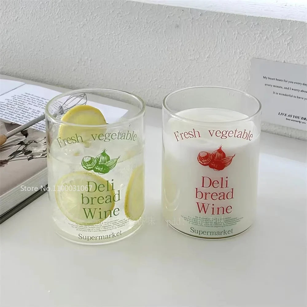 Afralia™ Glass Coffee Mug Tea Milk Beer Tumbler Heat-resistant Drinking Cup