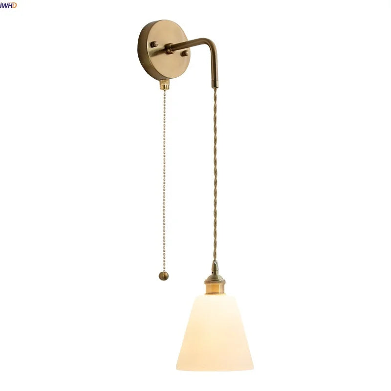 Afralia™ Nordic Modern LED Wall Lamp with Pull Chain Switch and Adjustable Stair Light