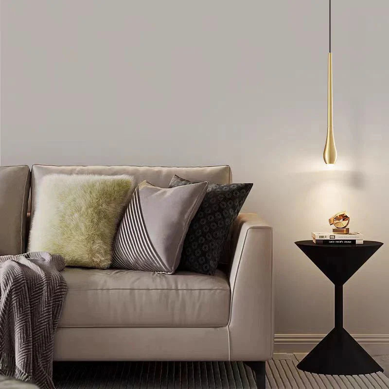 Afralia™ Modern Brass LED Pendant Light - Dimmable & Changeable for Home Decor