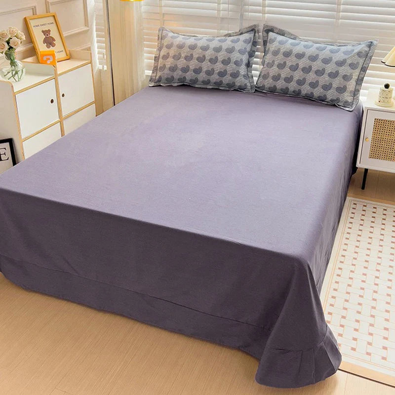 Afralia™ Plant Printed Cotton Brushed Duvet Cover Set for Double Bed