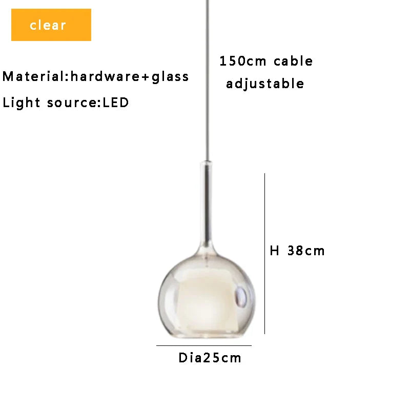 Afralia™ Modern Glass Ball Ceiling Chandelier: Colorful, Designer, Fashionable Lighting Fixture for Living Room