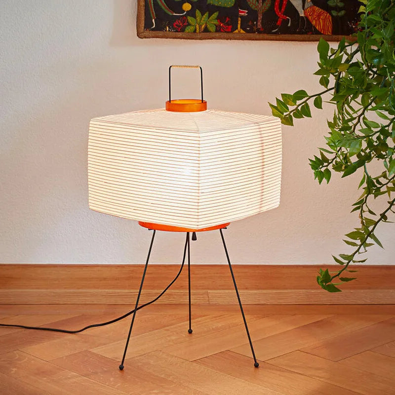 Afralia™ Noguchi Isamu Rice Paper Floor Lamp - Simple Designer Light Fixture