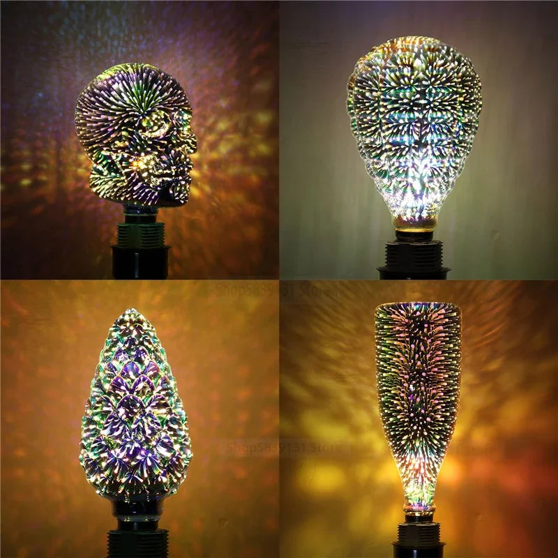 Afralia™ LED Firework Table Lamp for Living Room Bedroom Décor