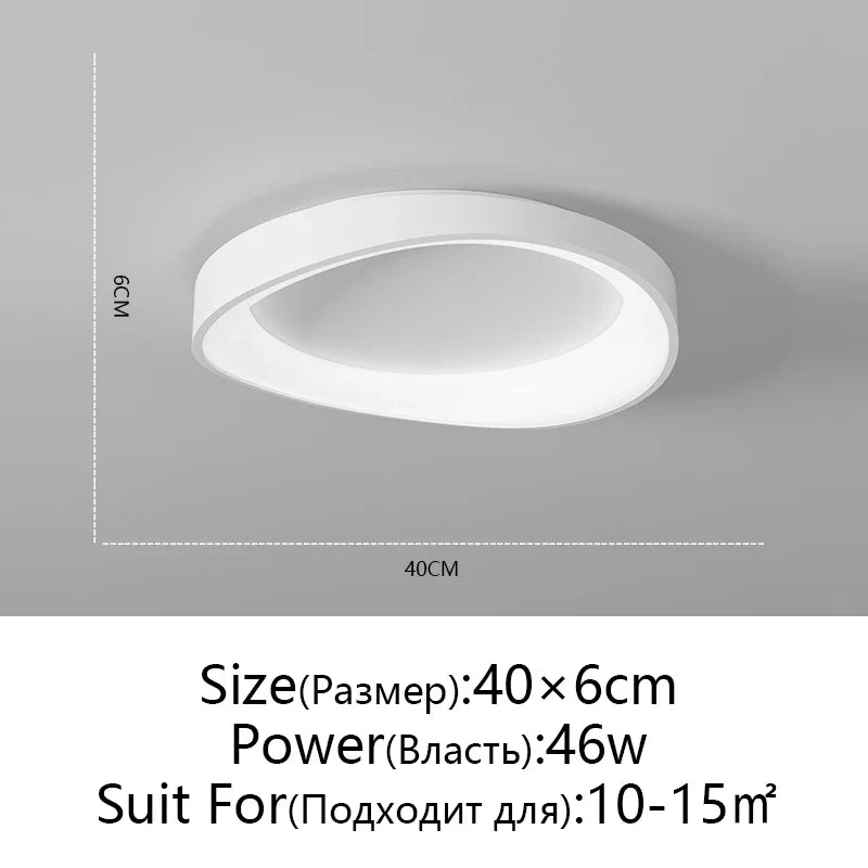 Afralia™ LED Round Ceiling Lamp with Remote Control Dimming for Modern Indoor Lighting