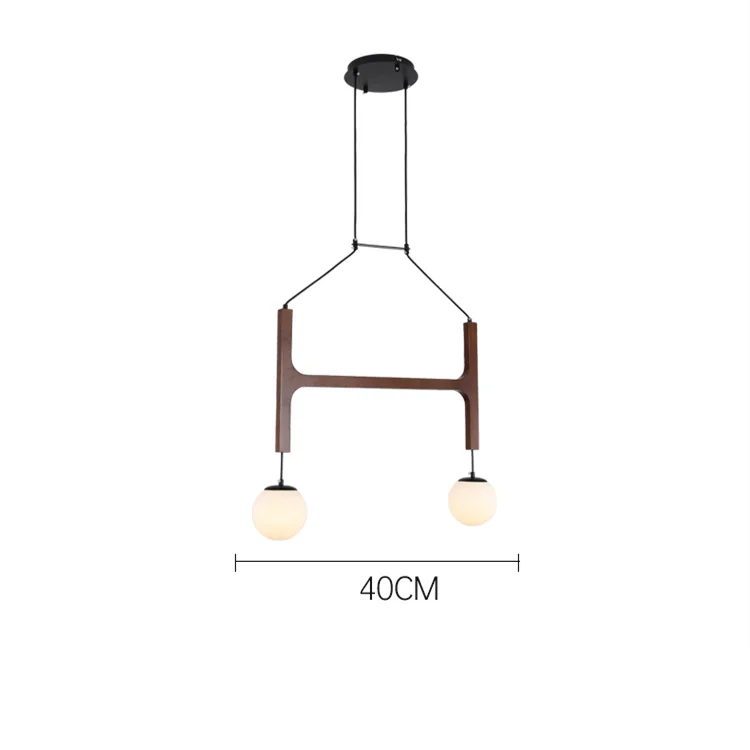 Afralia™ Walnut Multi-Head Pendant Light for Elegant Living and Dining Spaces