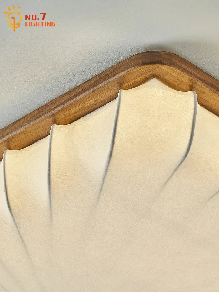 Afralia™ Minimalist Walnut LED Ceiling Light for Bedroom, Living Room, Kitchen