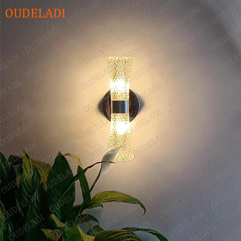 Afralia™ Silver Pipe Acrylic LED Wall Lamp for Stylish Home Decor