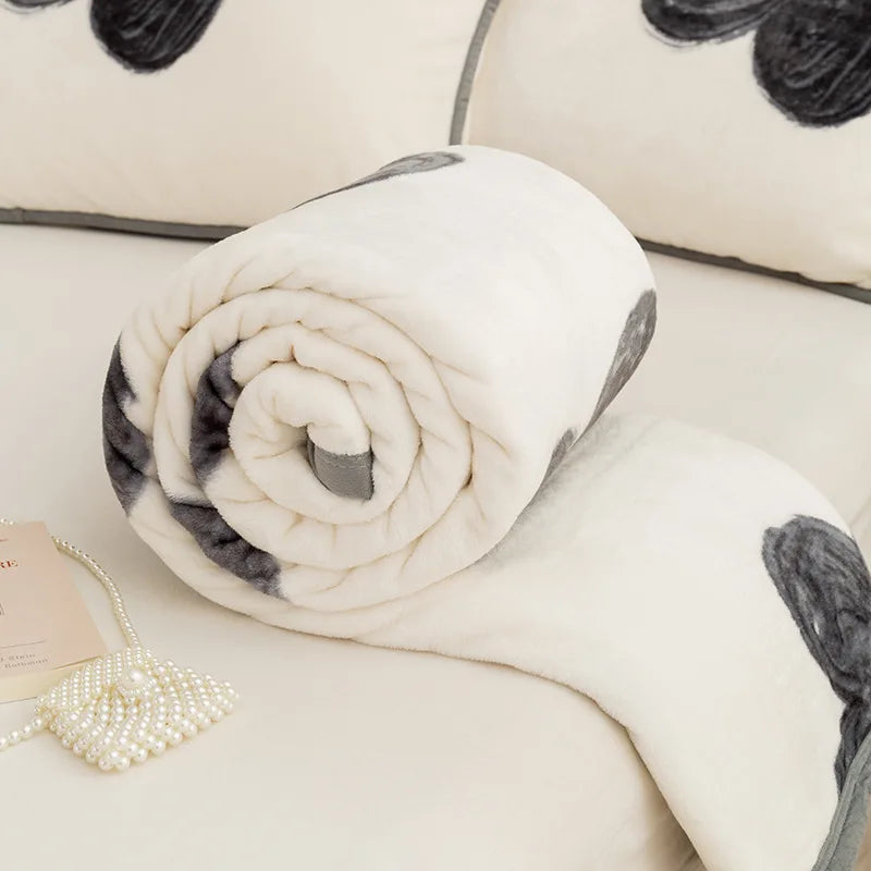 Afralia™ Milk Velvet Cartoon Printed Blanket: Multi Functional Skin-Friendly Winter Warm Bed Sheet