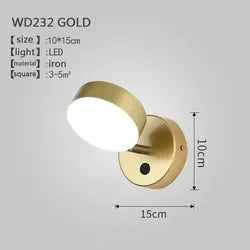 Afralia™ Trichromatic Light Adjustable Bedside Wall Lamp for Bedroom and Living Room