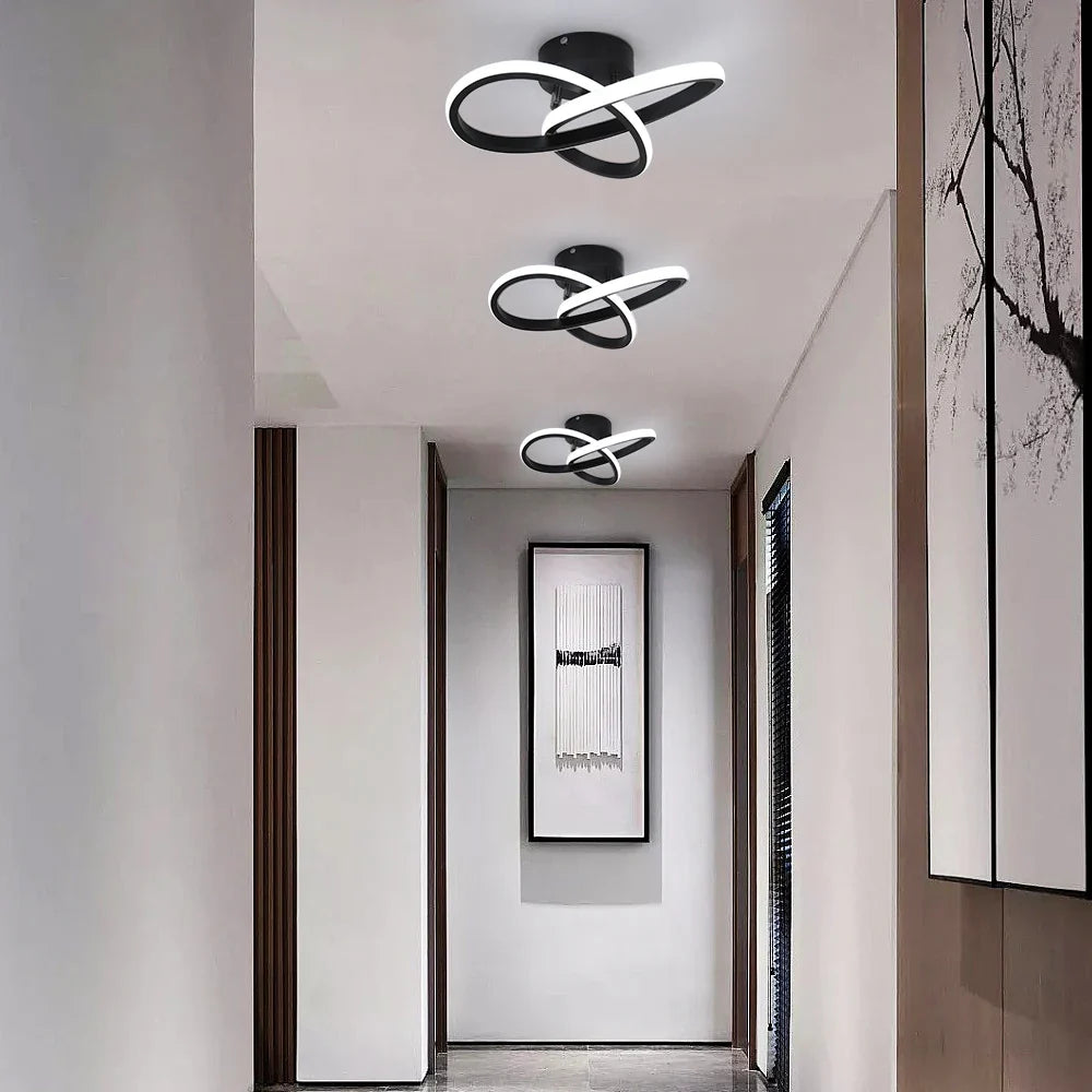 Afralia™ Twisted Acrylic LED Ceiling Chandelier for Modern Home Decor & Lighting